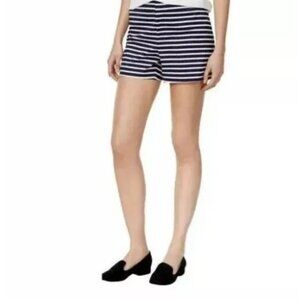 Maison Jules Women's Chino Shorts Blue White Striped Size 0